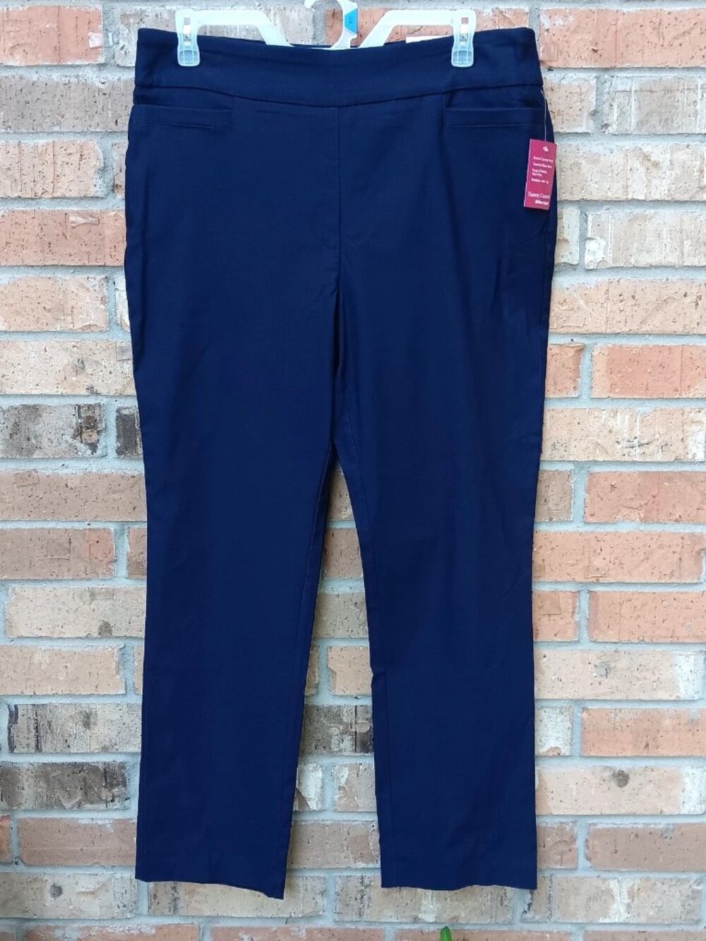 Kim Rogers Womens Millennium Trousers Pants Pull On Stretch Navy Size 16